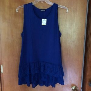 NWT Royal blue sleeveless jersey